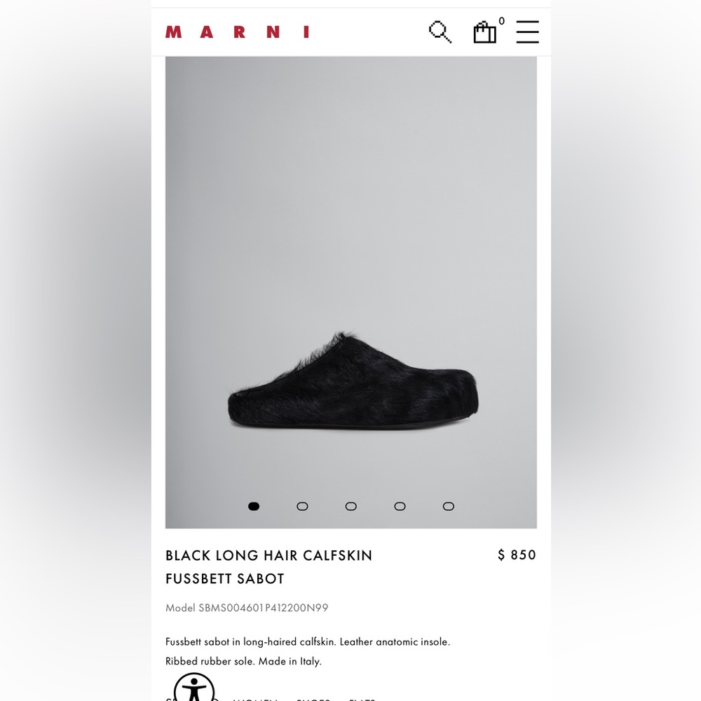 AUTHENTIC Marni fussbett slides
